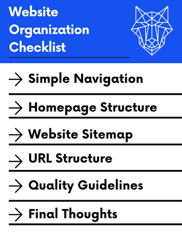 website organization checklist