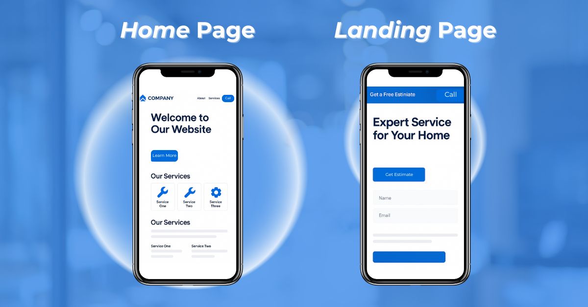 home page vs landing page