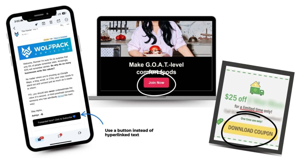 5 Keys to Writing Compelling Email Copy That Engages 4 Call-to-action button