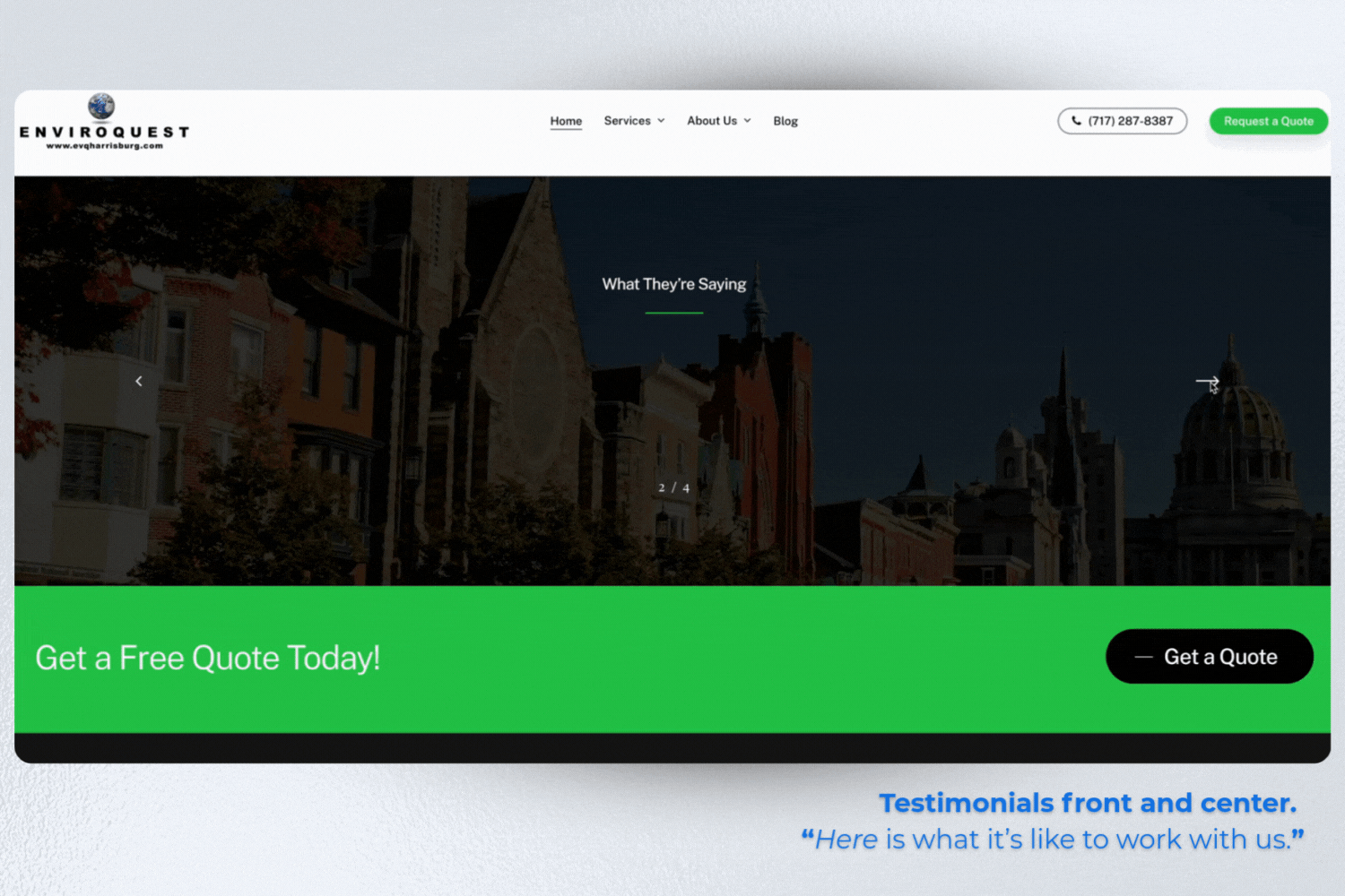 7 Home Service Marketing Moves for More Growth This Year 4 inspector testimonials on home page wolfpack client