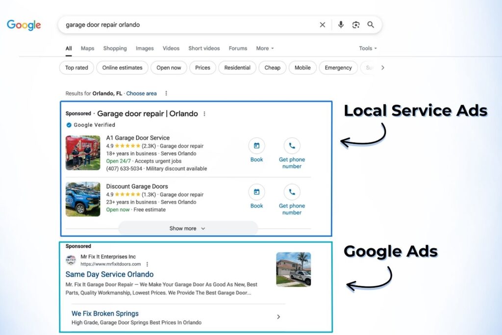 glsa vs google ads targeting
