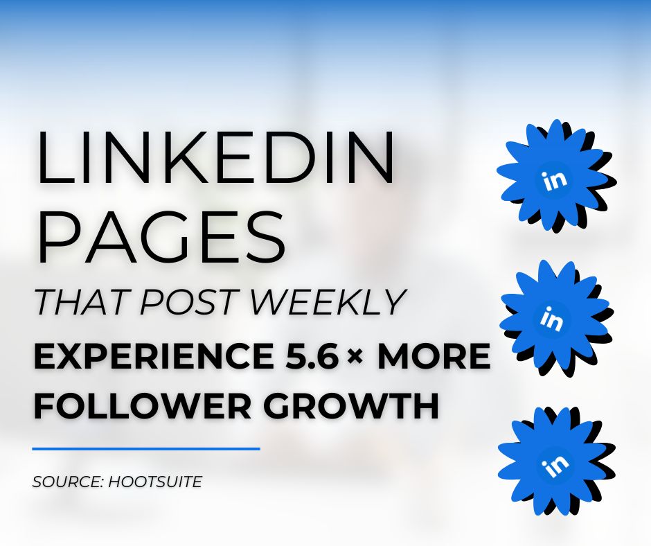 post weekly to gain followers on a linkedin business page