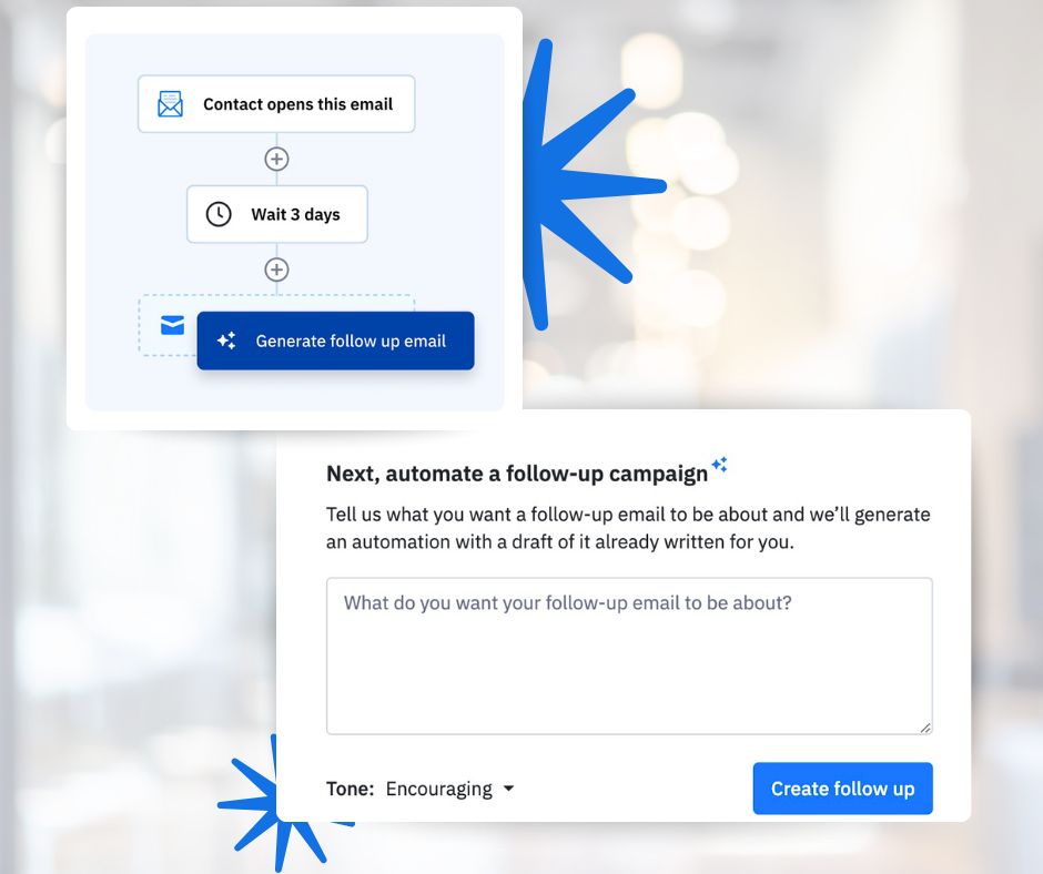 marketing automation example following an event