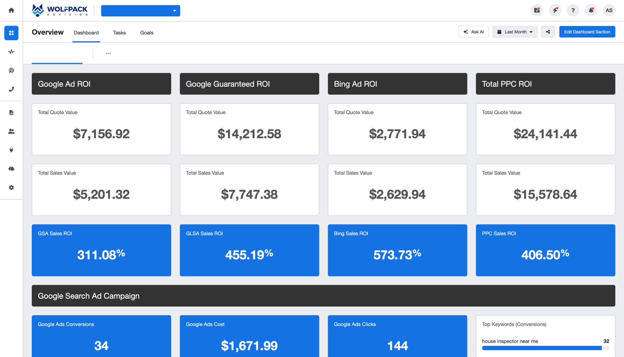 WolfPack Dashboard