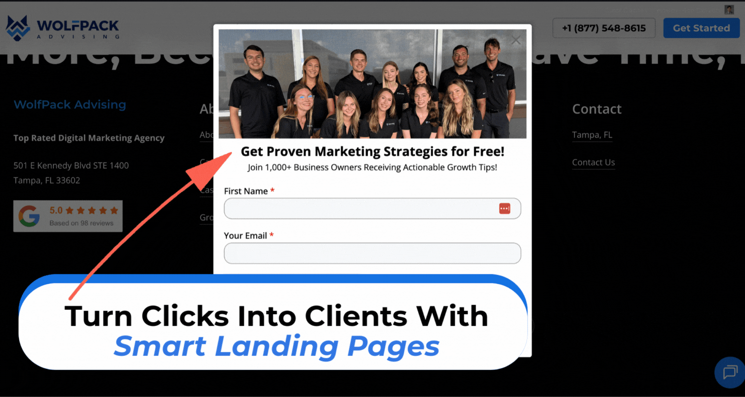 Create smart landing pages.