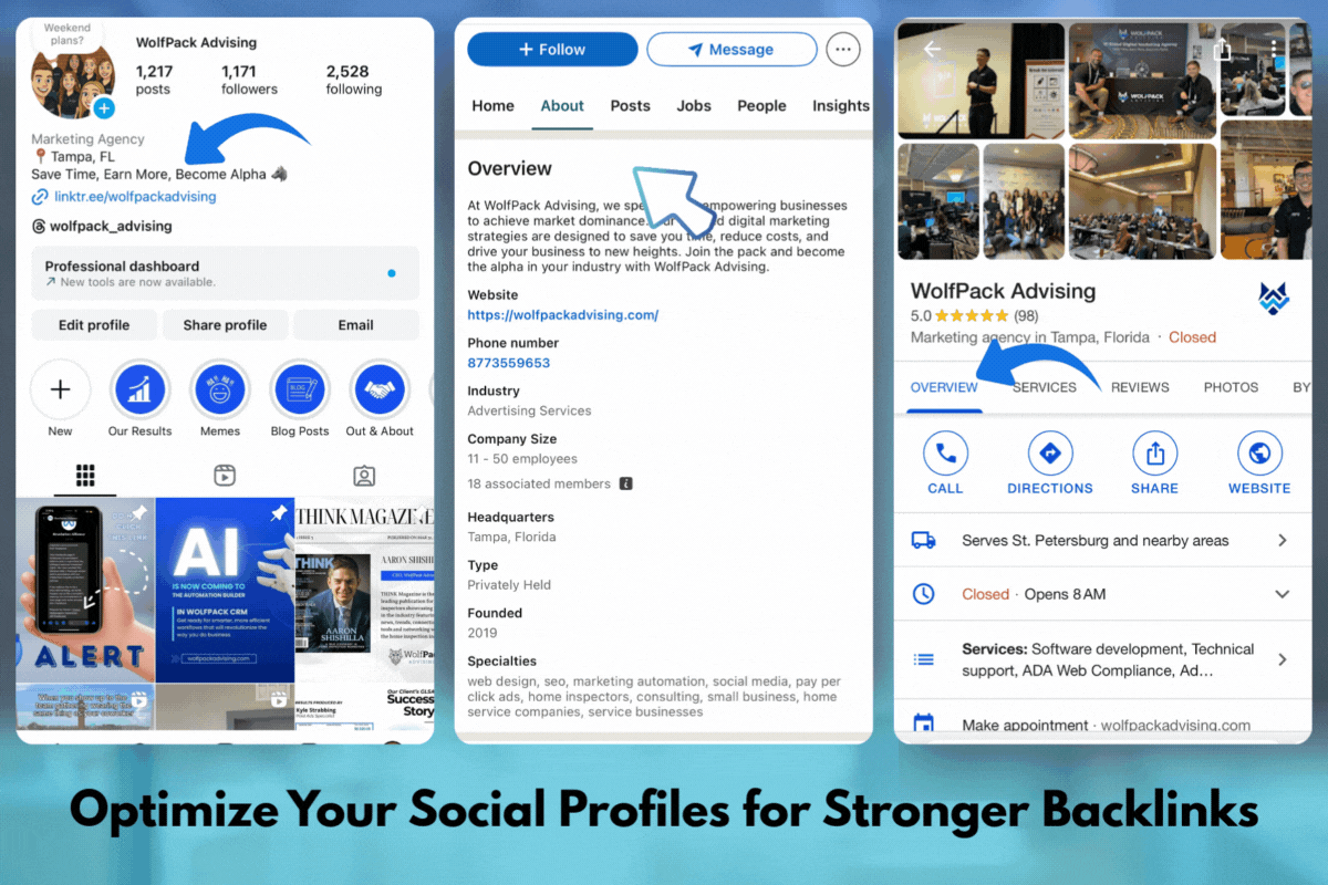 optimizing your social profiles for stronger backlinks