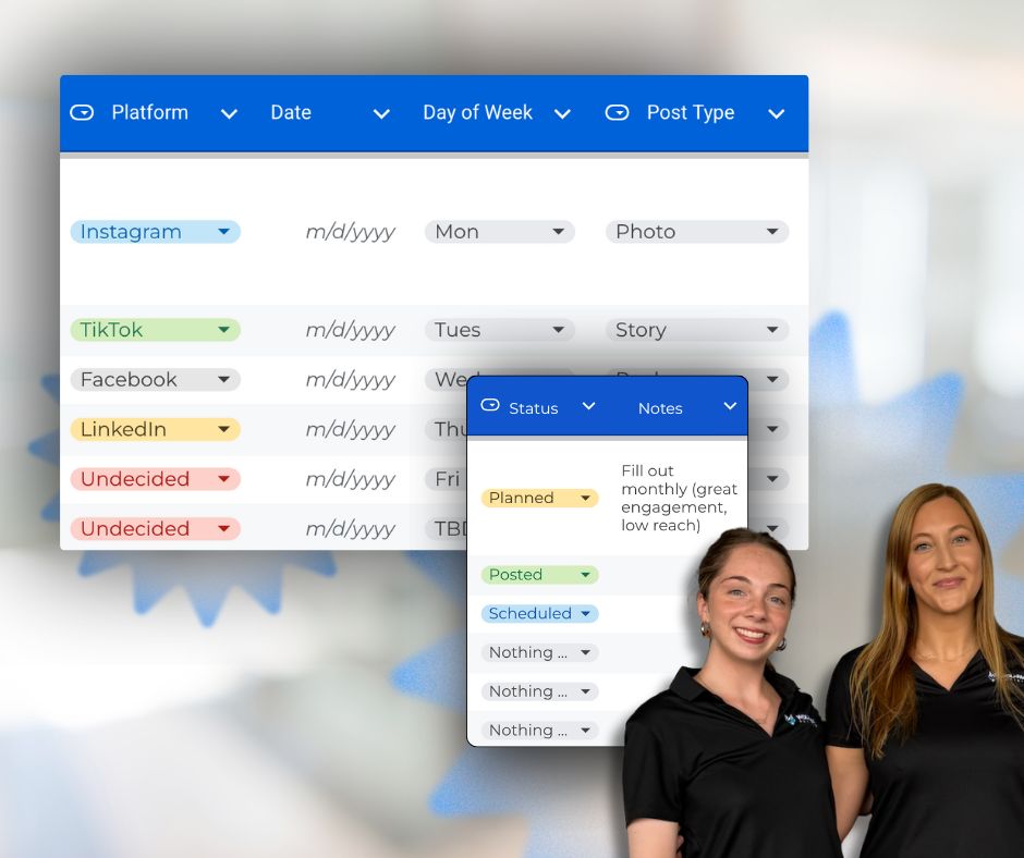 google sheets calendar template for content