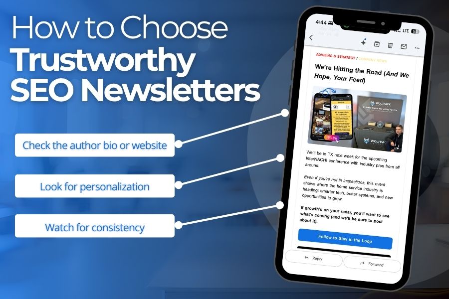 Tips for choosing trustworthy SEO newsletters.