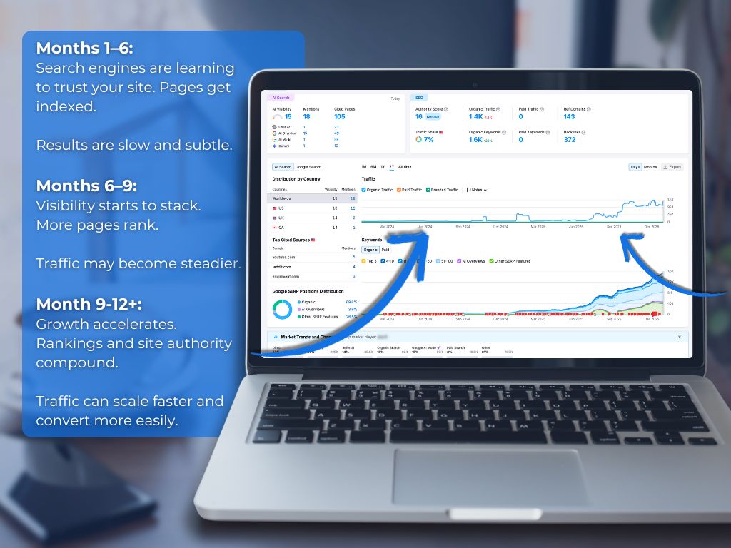 seo timeline for new website