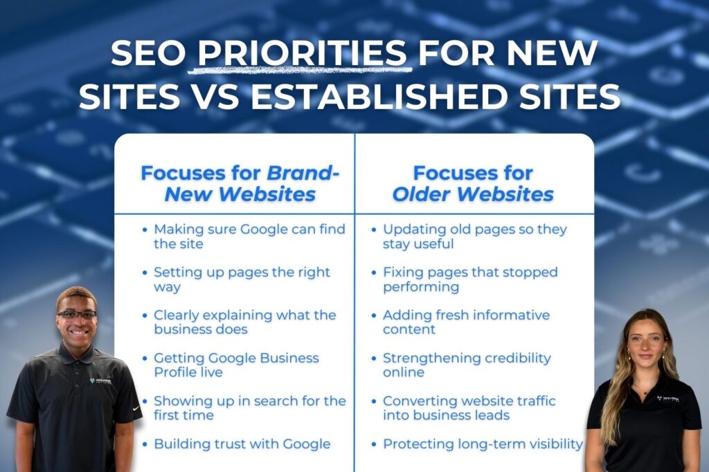 seo for new websites vs established ones