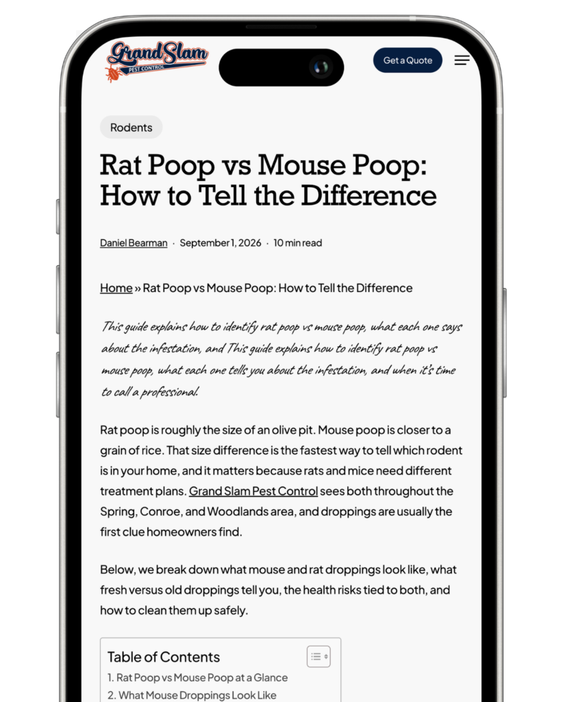 Content Writing for Pest Control Companies Example
