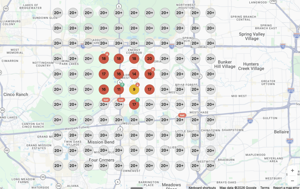 google map rankings for local franchise business with a hidden office