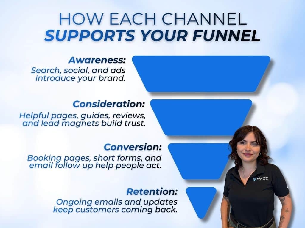 digital marketing funnel by channel
