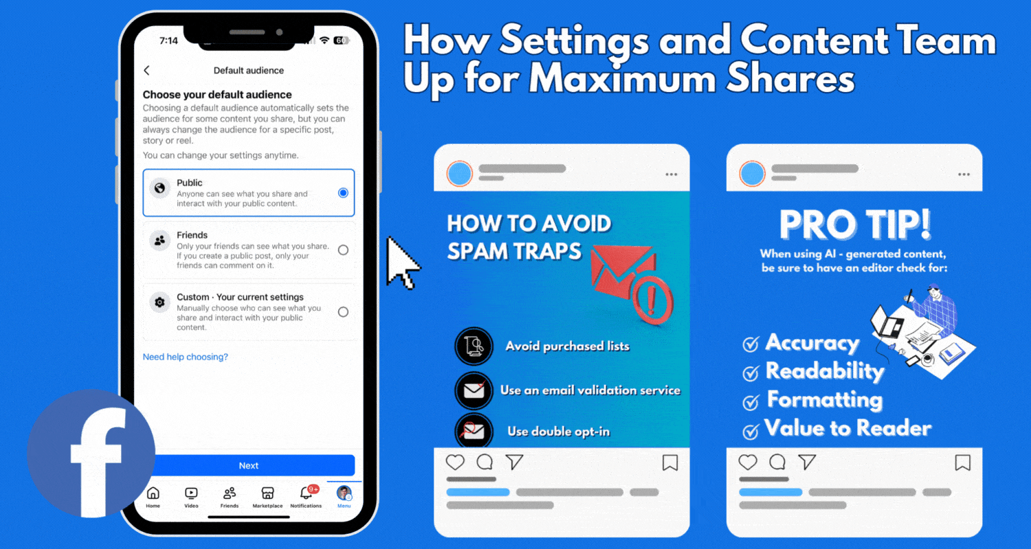 How to make a post shareable on Facebook by updating privacy settings