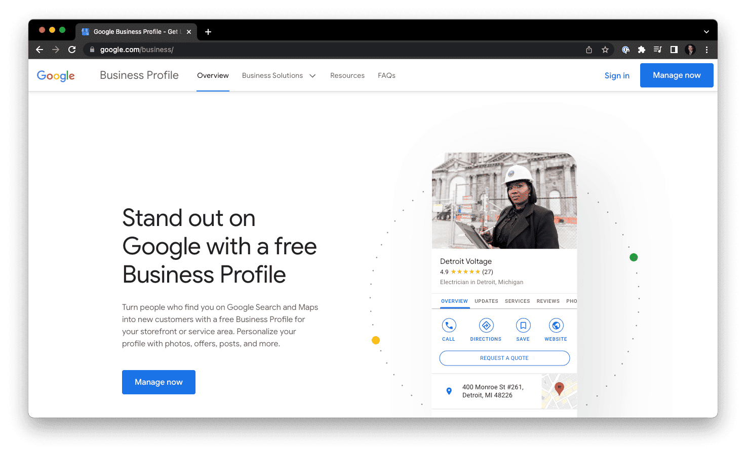 Google Business Profile Website