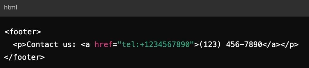 Adding phone number to the footer