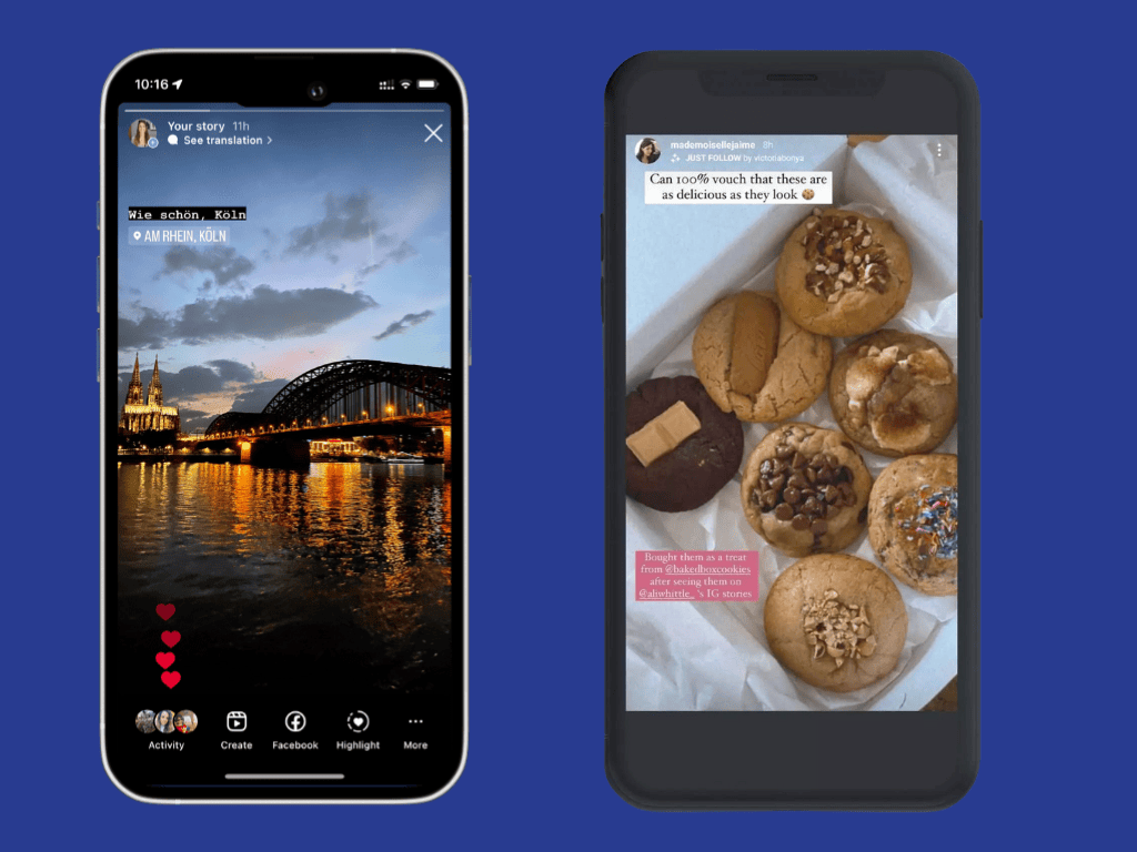 Instagram stories - instagram post vs story 
