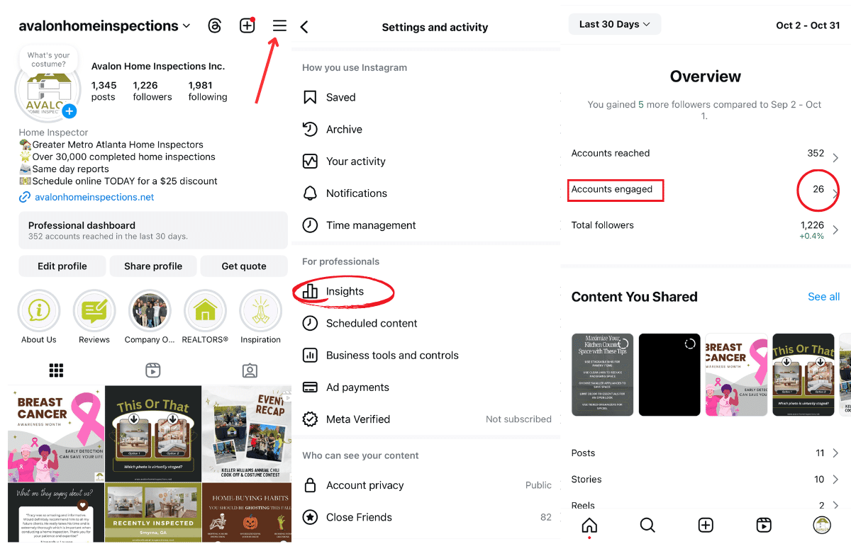 Using instagram insights to see who views your instagram profile