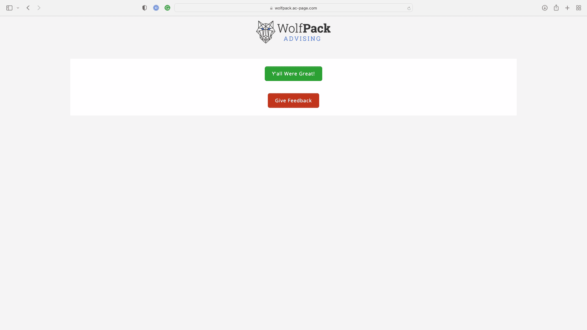 review landing page