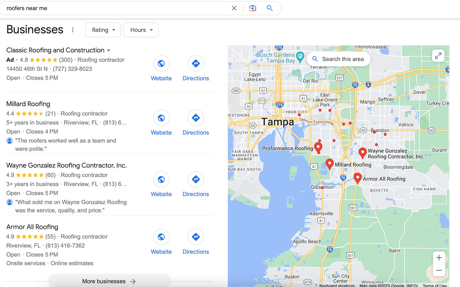 Roofing SEO - Local Search Engine Results for Roofers