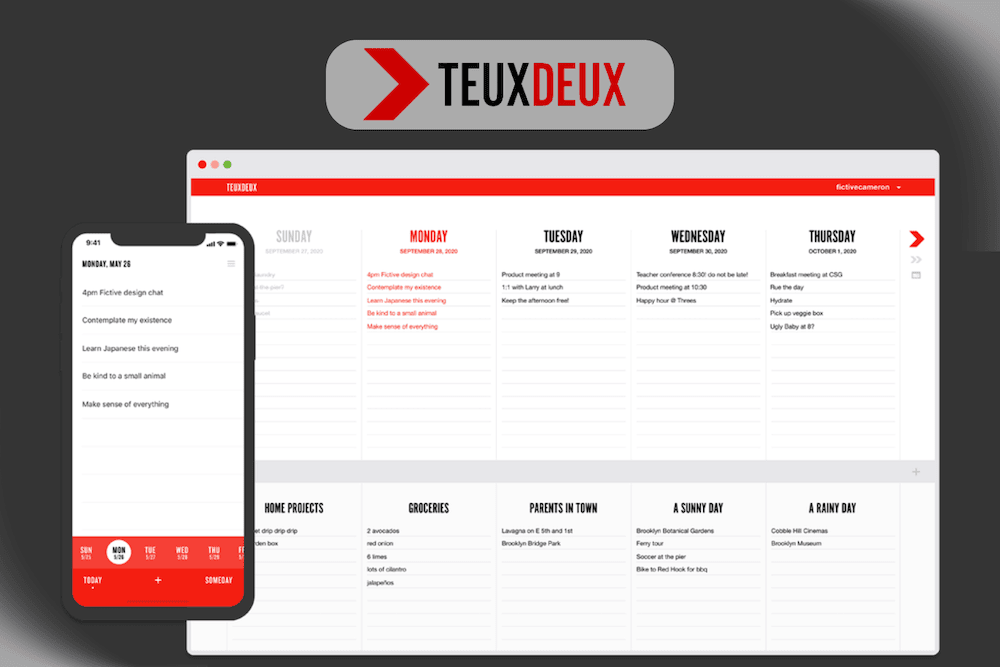TeuxDeux as an example of digital organizational tools