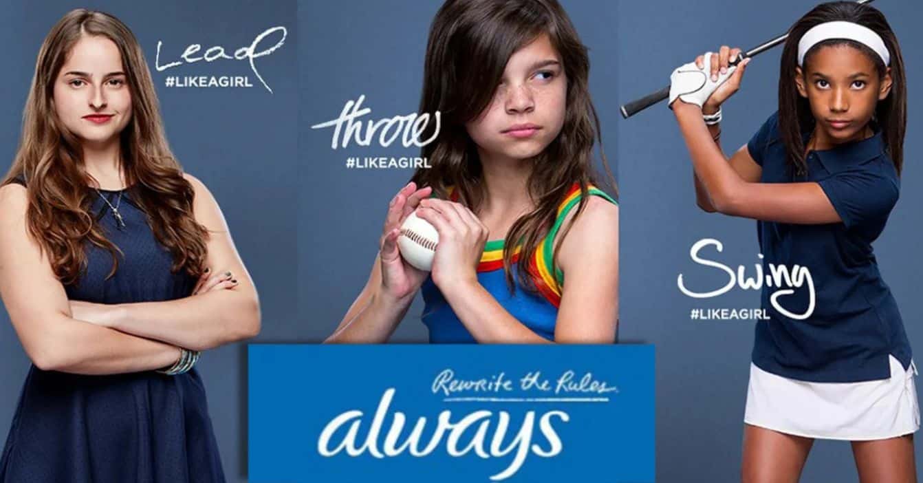 impactful image from always 'like a girl' ad campaign