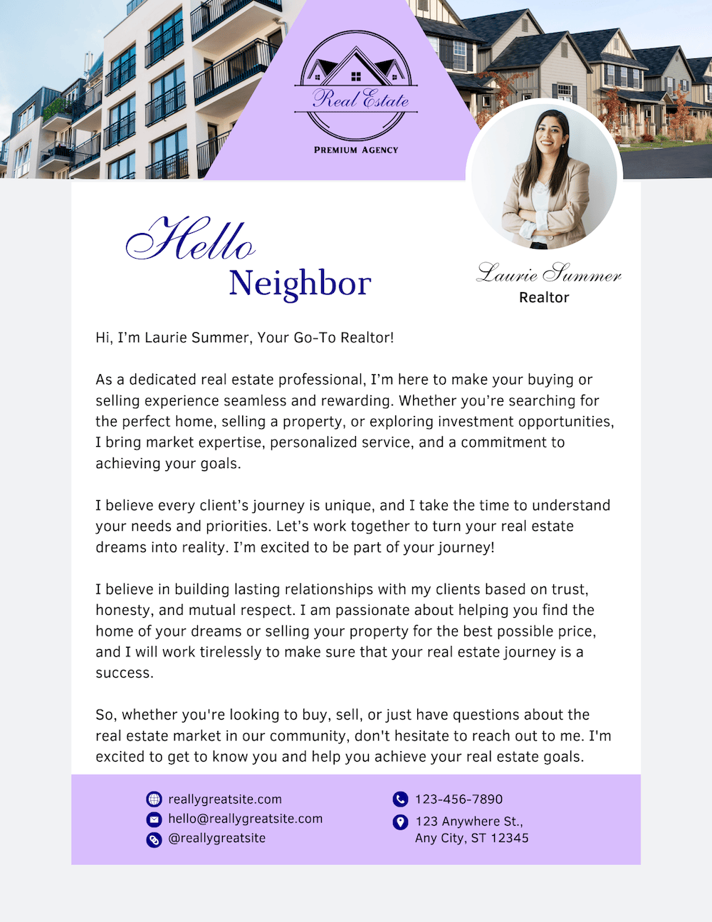 Sample welcome email template for new leads