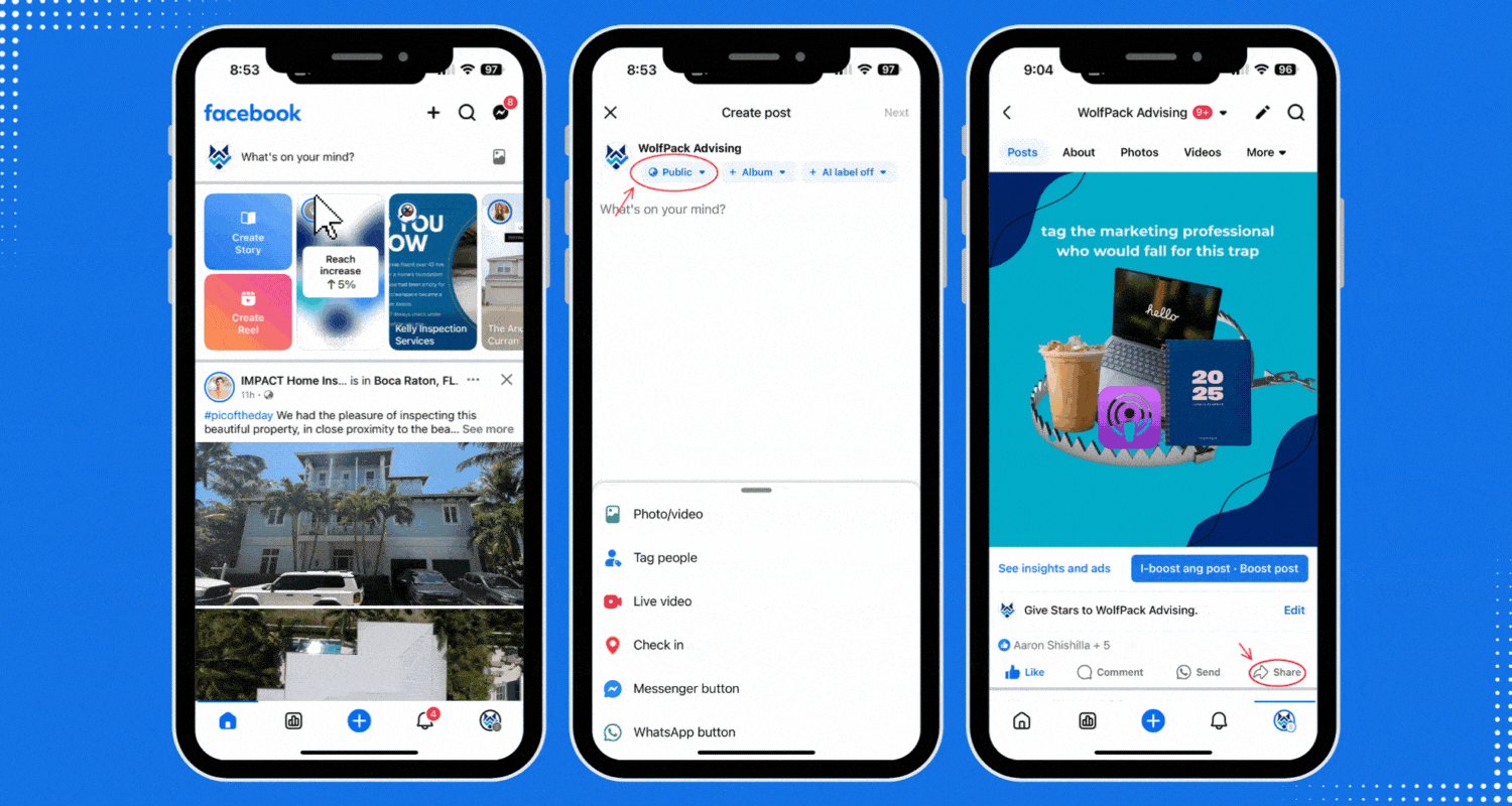 How to make a post shareable on your facebook pages