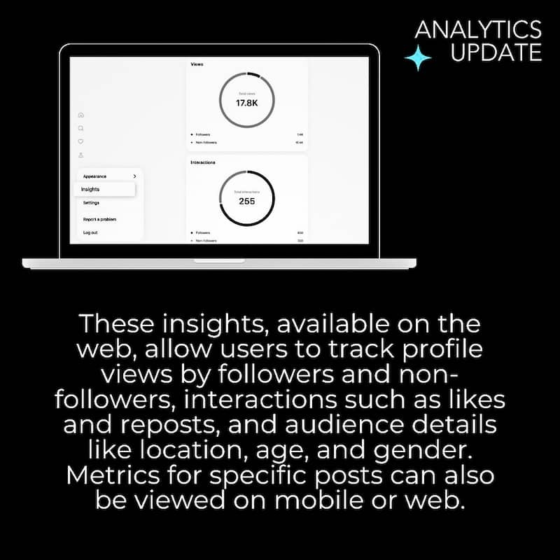 Threads analytics updates - threads vs twitter