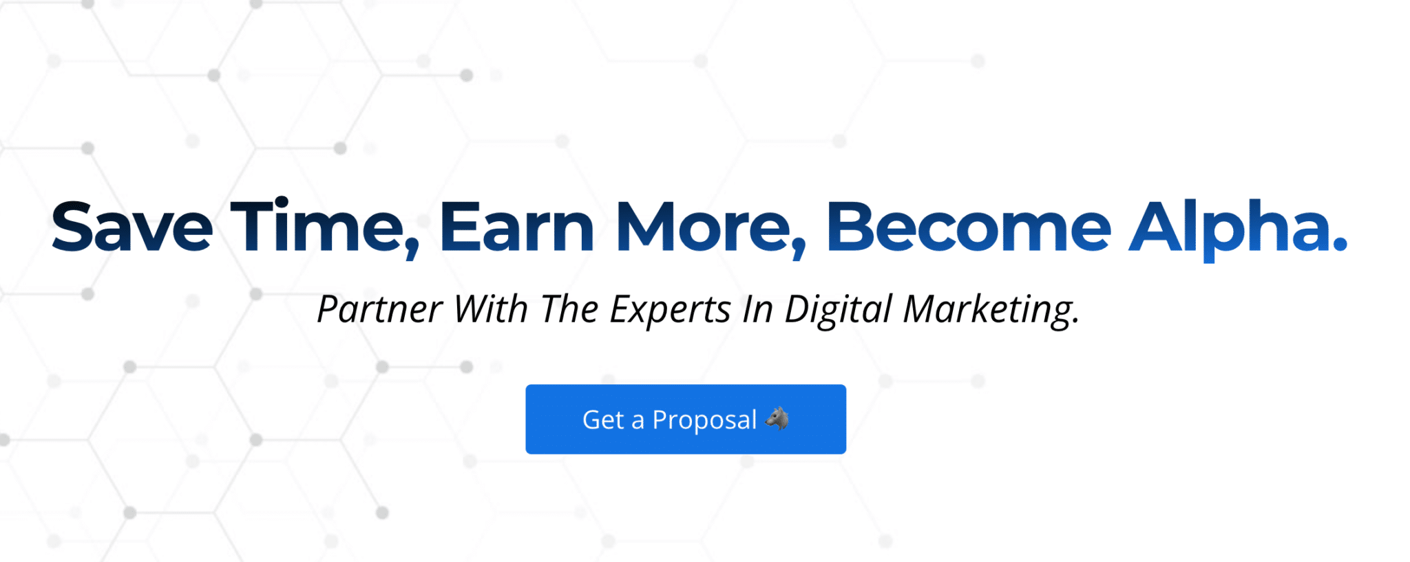 Website landing page with a clear CTA to learn more about services