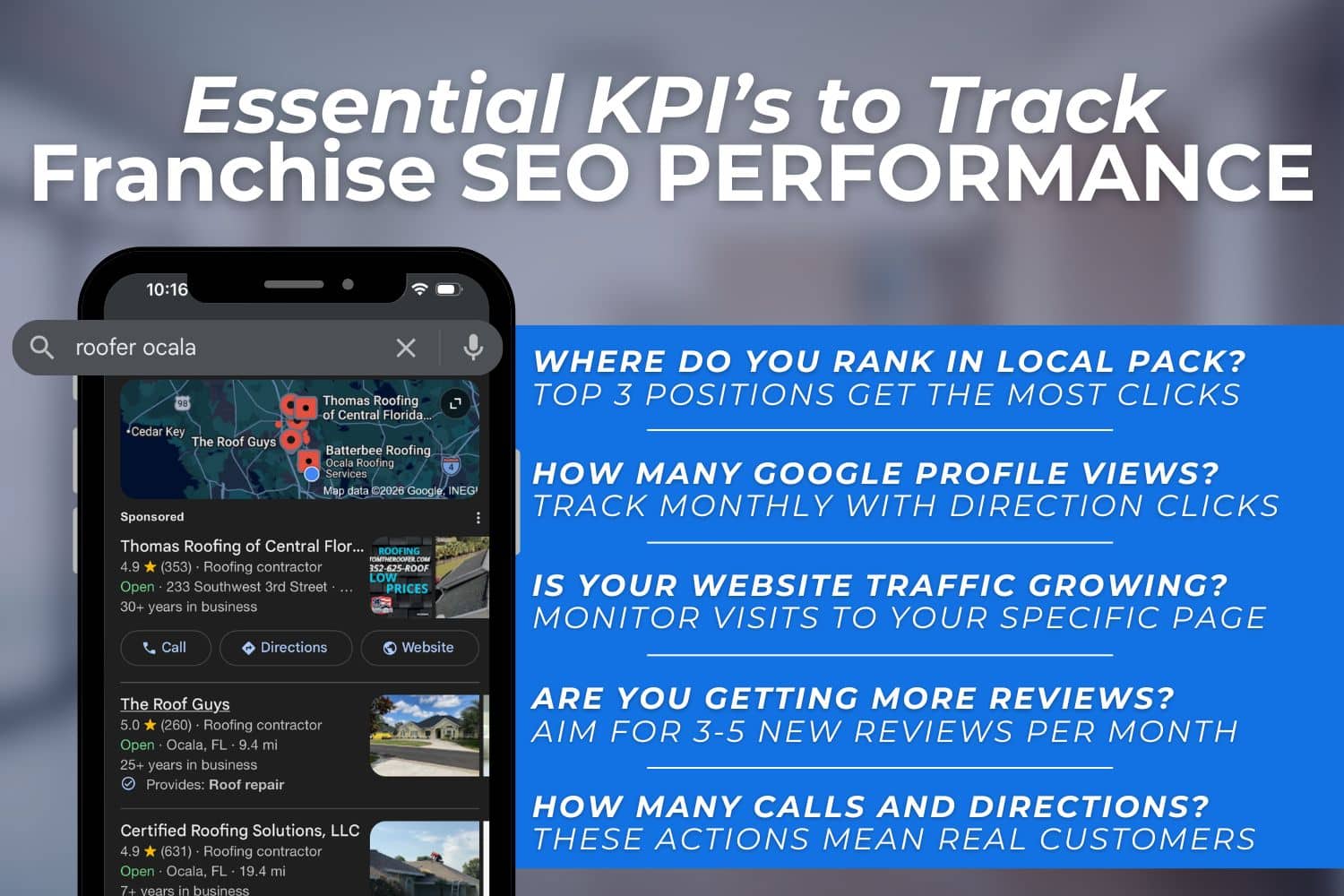 how to track performance for franchise seo