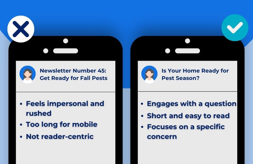 writing newsletter content means being mindful of subject line length and verbiage