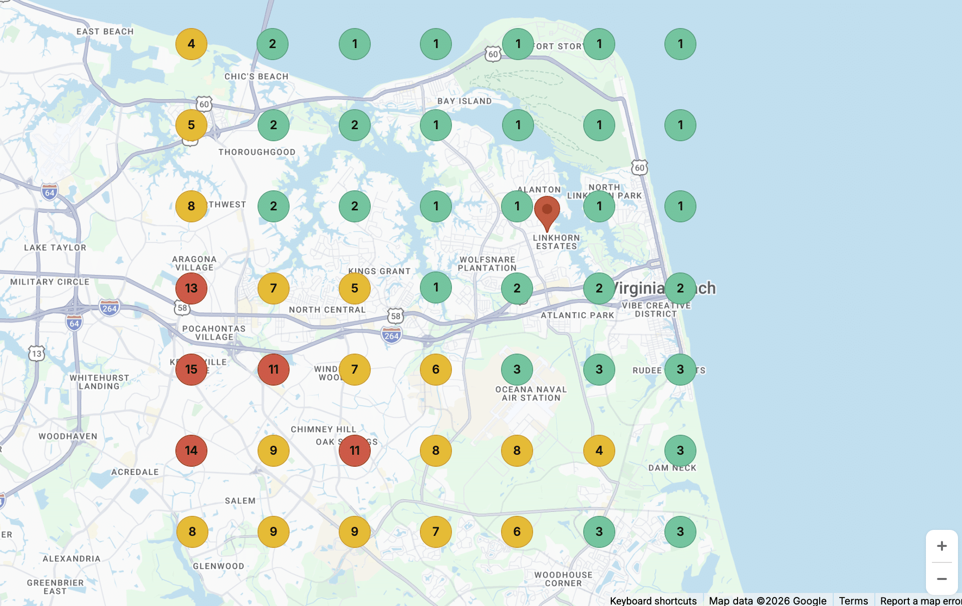google map rankings for local franchise business with a public office
