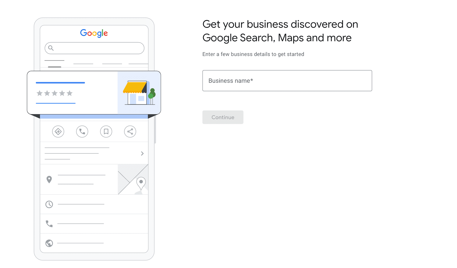 The first page of google business profile, which can be valuable when you promote locally