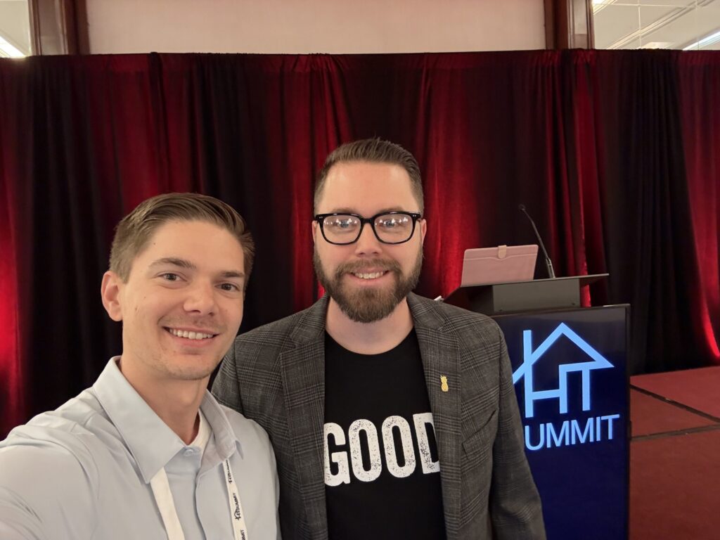 Aaron Shishilla with a fellow speaker at HomeTeam Summit